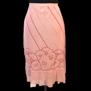 Vintage | BCBGMaxAzria | Sequin Mesh Midi Skirt